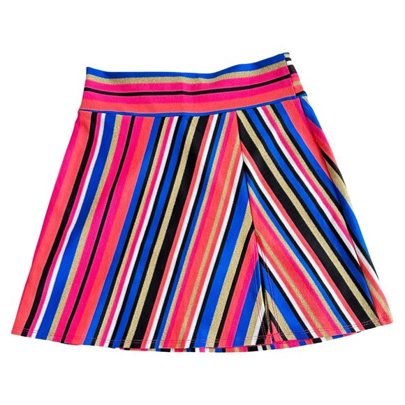 Trina Turk Multicolor Striped Mini Skirt - Picture 1 of 5